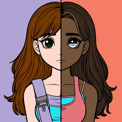 realistic girl split