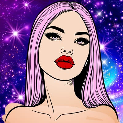 realistic woman with full lips