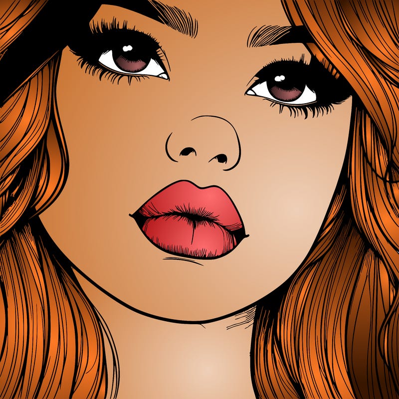 really realistic girl with lips