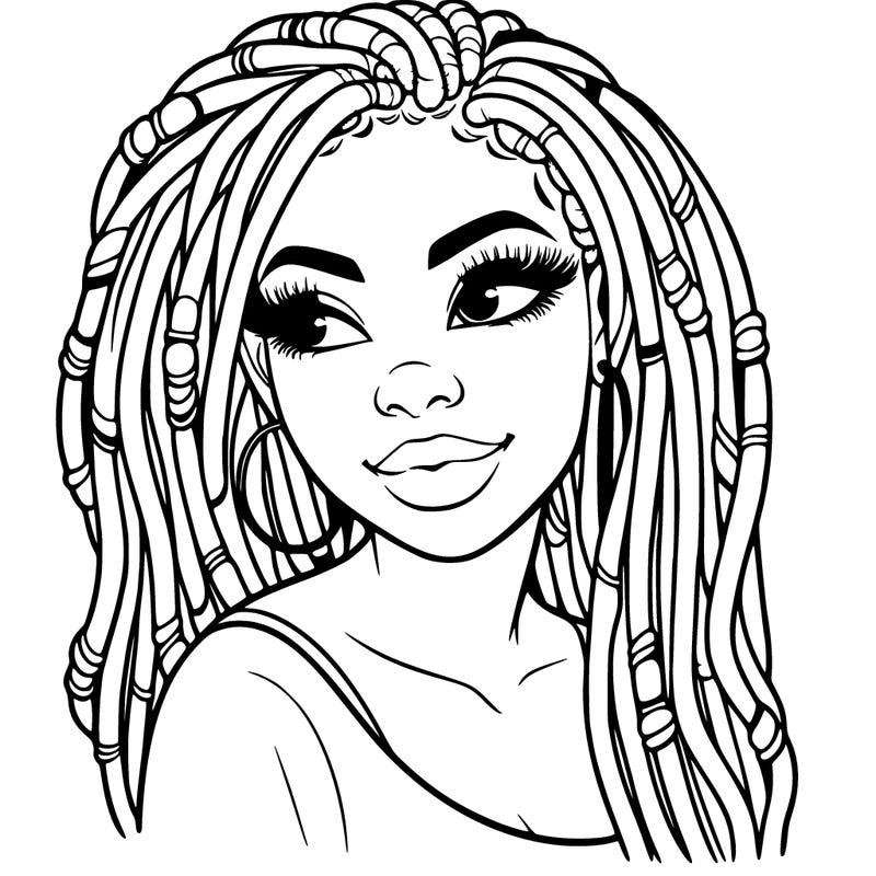 beautiful woman with dreadlocks