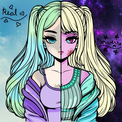 realistic girl split