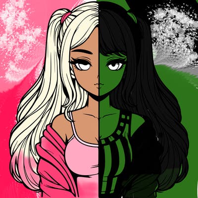 realistic girl split