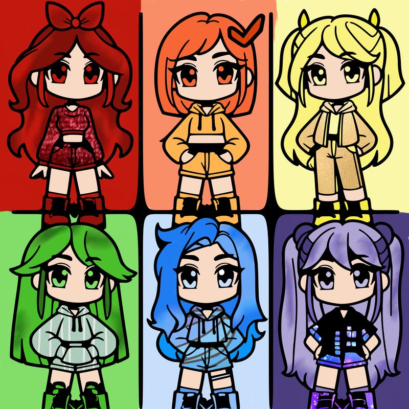 divisions into four girl