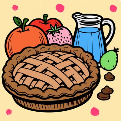 a pie of food