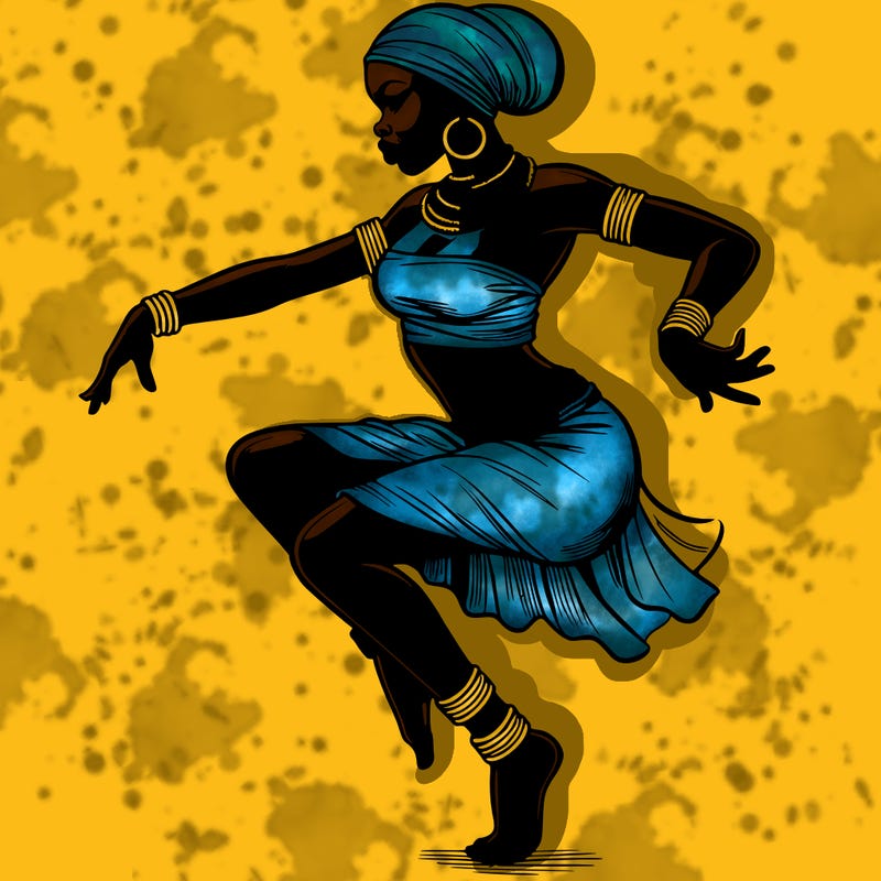 realistic african dancer