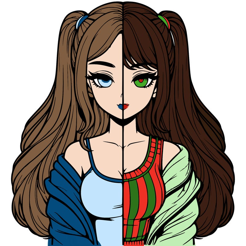 realistic girl split