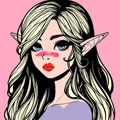 elf girl realistic dark fantasy