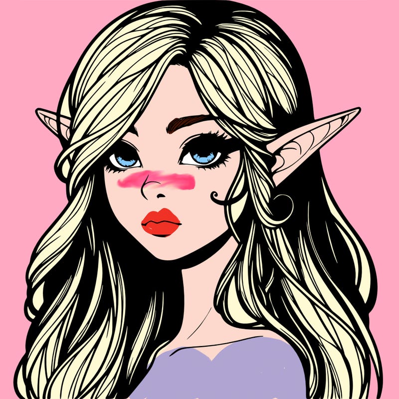 elf girl realistic dark fantasy