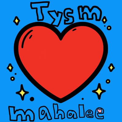 a blank heart with a line in the middle