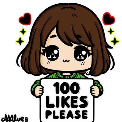 cute girl holding a sign saying 100 likes please
