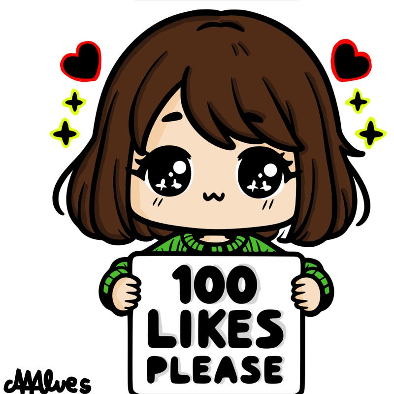 cute girl holding a sign saying 100 likes please