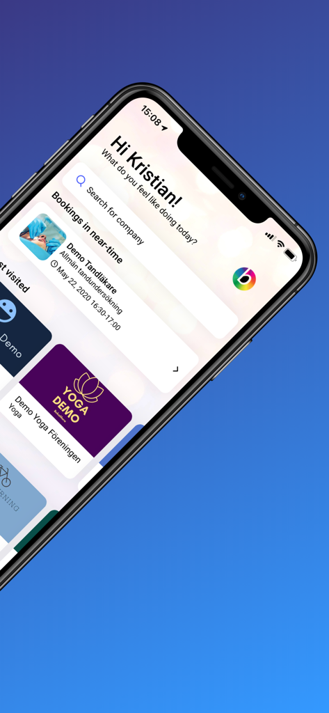BookMore - BookMore app interface displaying a personalized greeting and upcoming bookings for diverse services