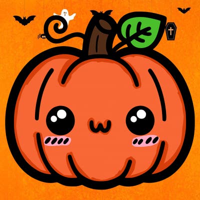 simple halloween pumpkin cute