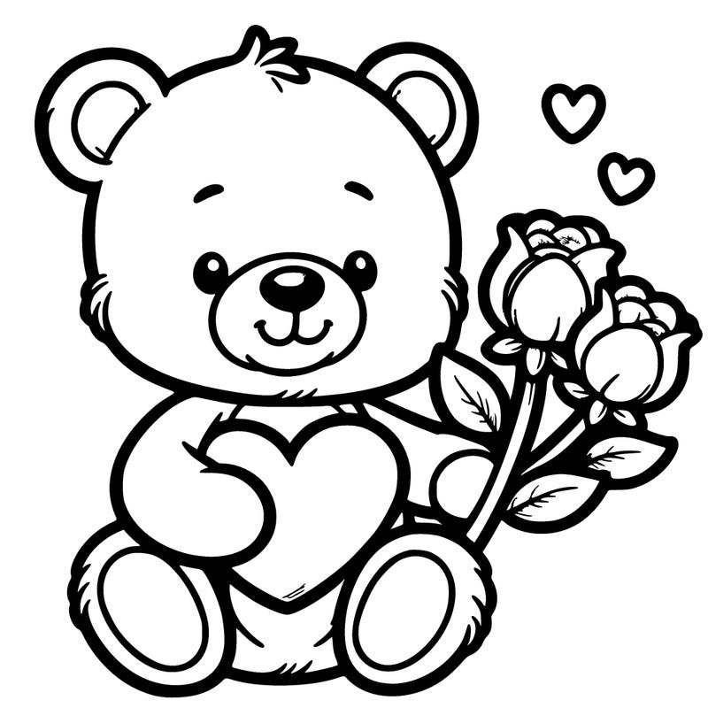 teddy bear a holding heart