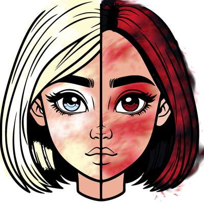 realistic girl split