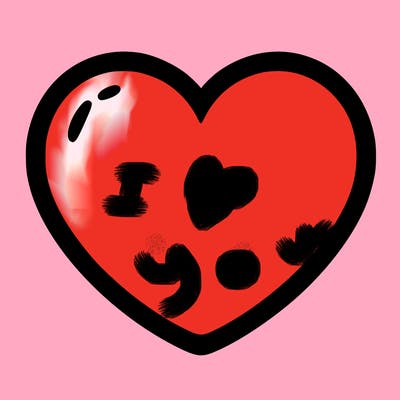a blank heart