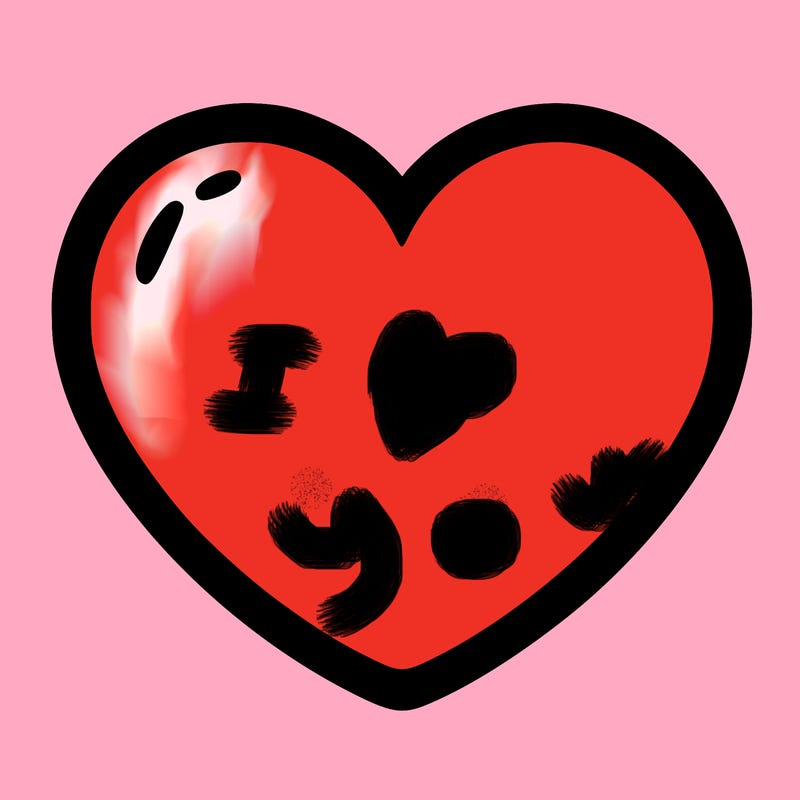 a blank heart
