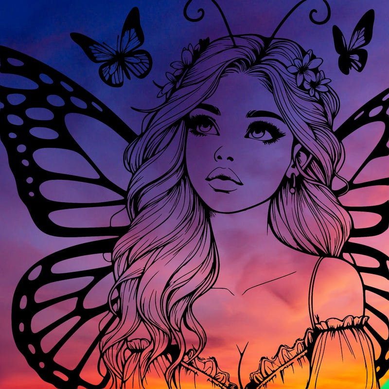 butterfly fairy realistic girl