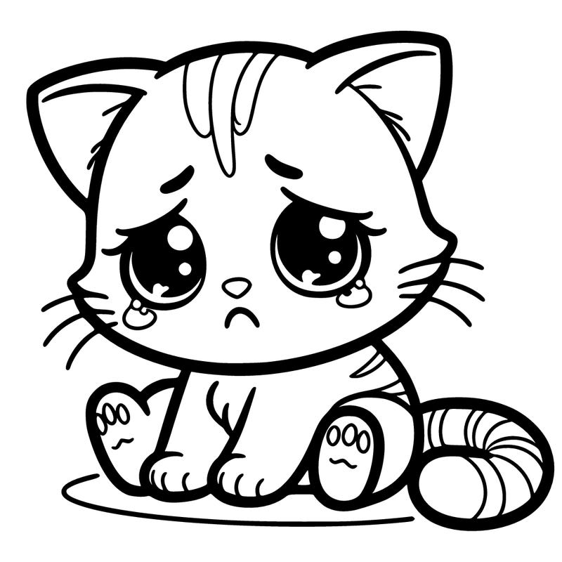 sad cat
