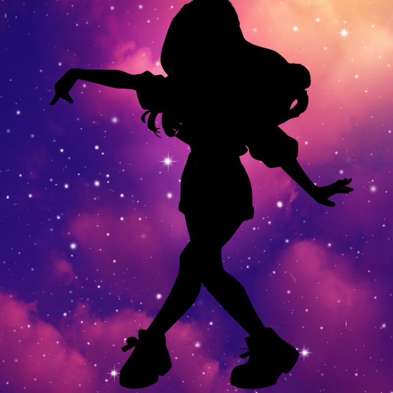 realistic girl danceing