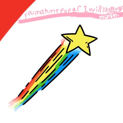 a shooting star in the sky