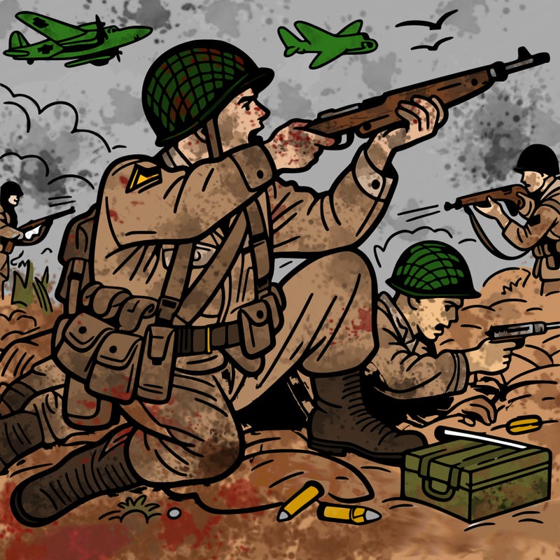 world war 2 soldier in battle