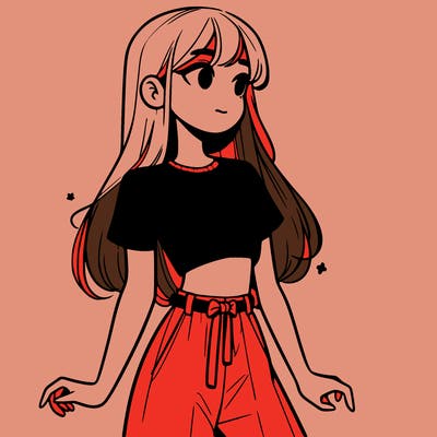 girl in a cute crop top