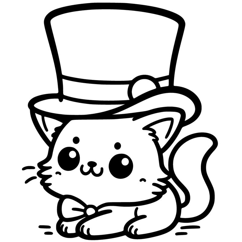 cat wearing a top hat
