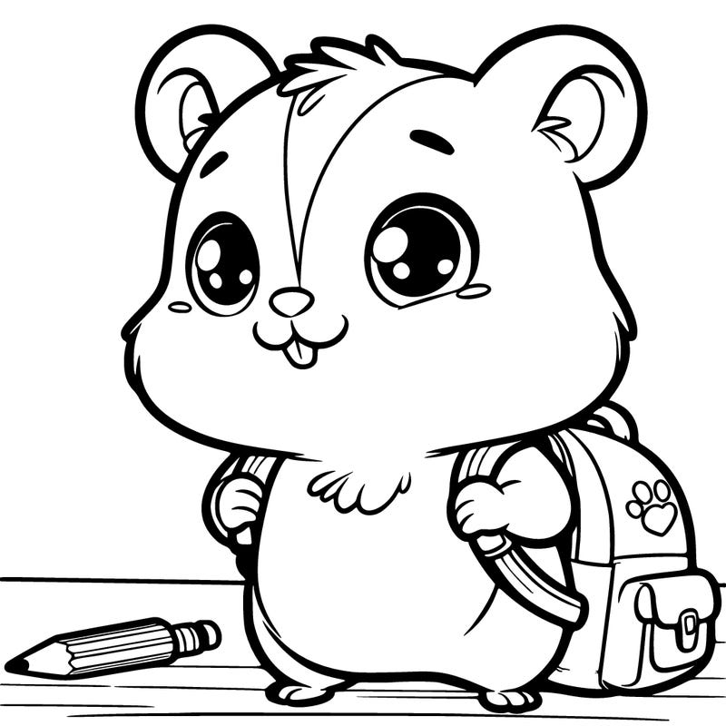 hamster on the first day of school