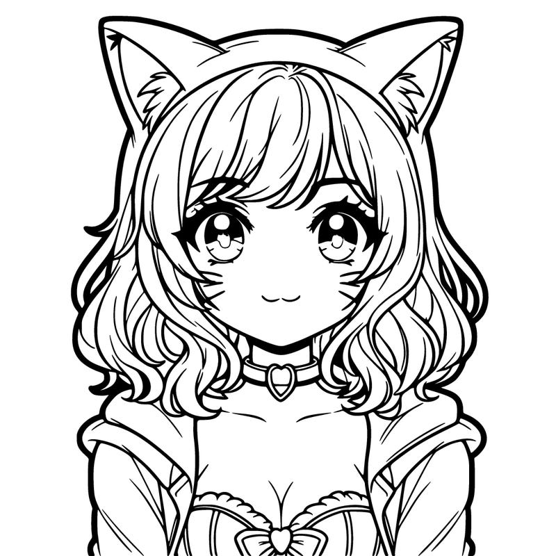 a beautiful cute girl in a cat costume