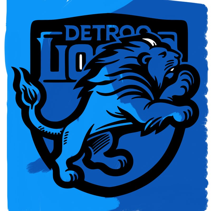 detroit lions logo of the lion.