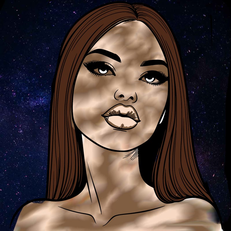 realistic woman with full lips