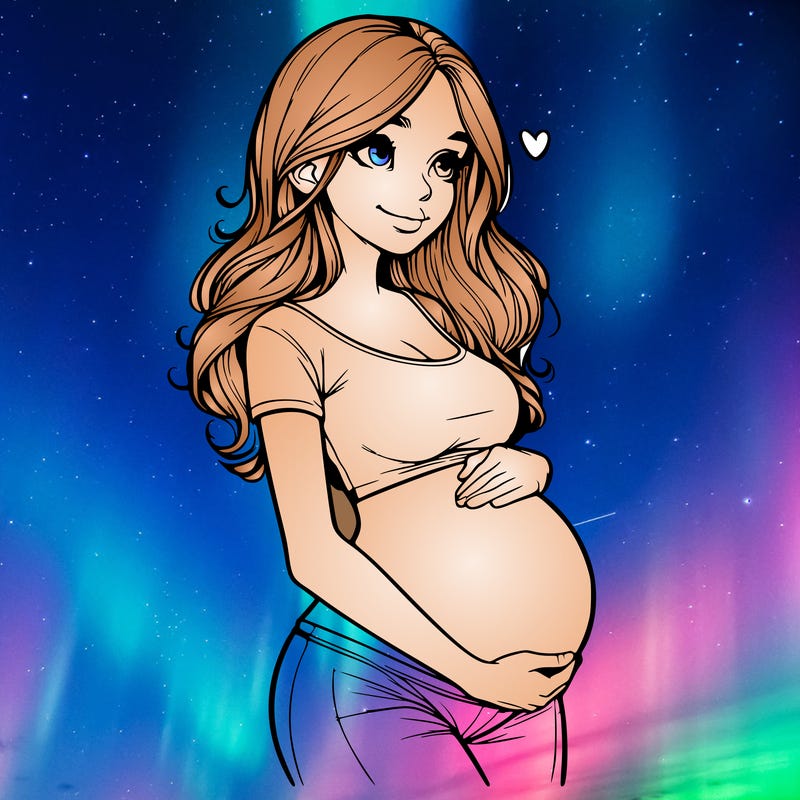 realistic pregnant girl