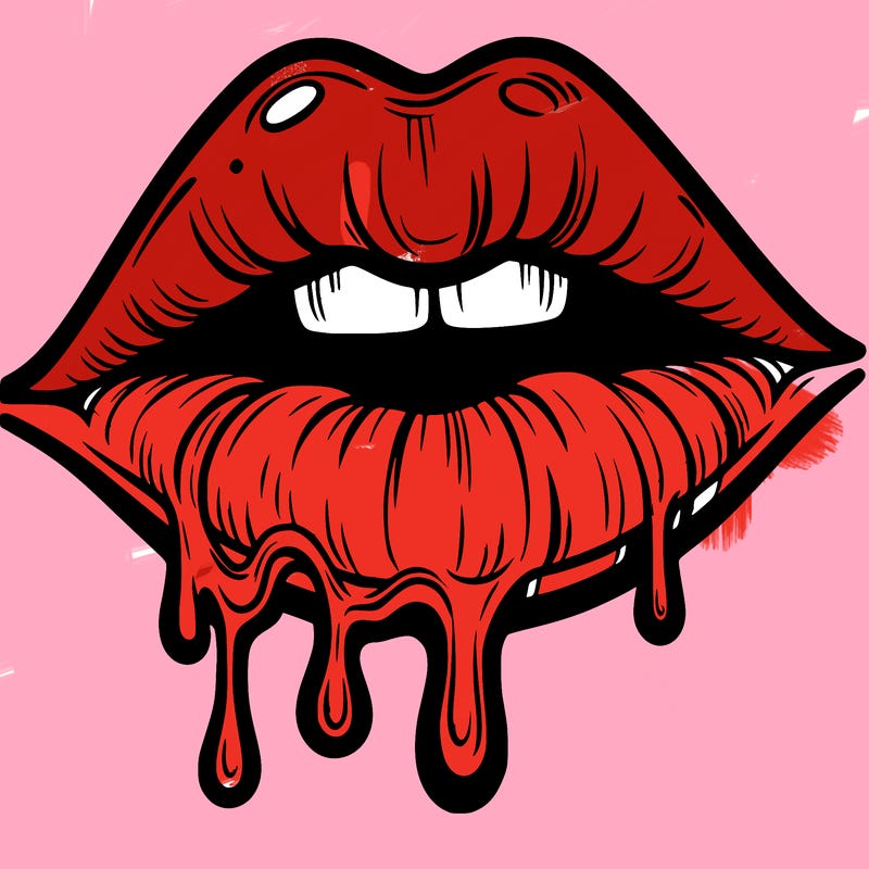 lips that look realistic and drip