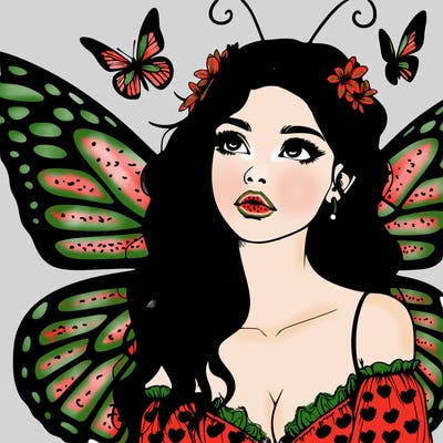 butterfly fairy realistic girl