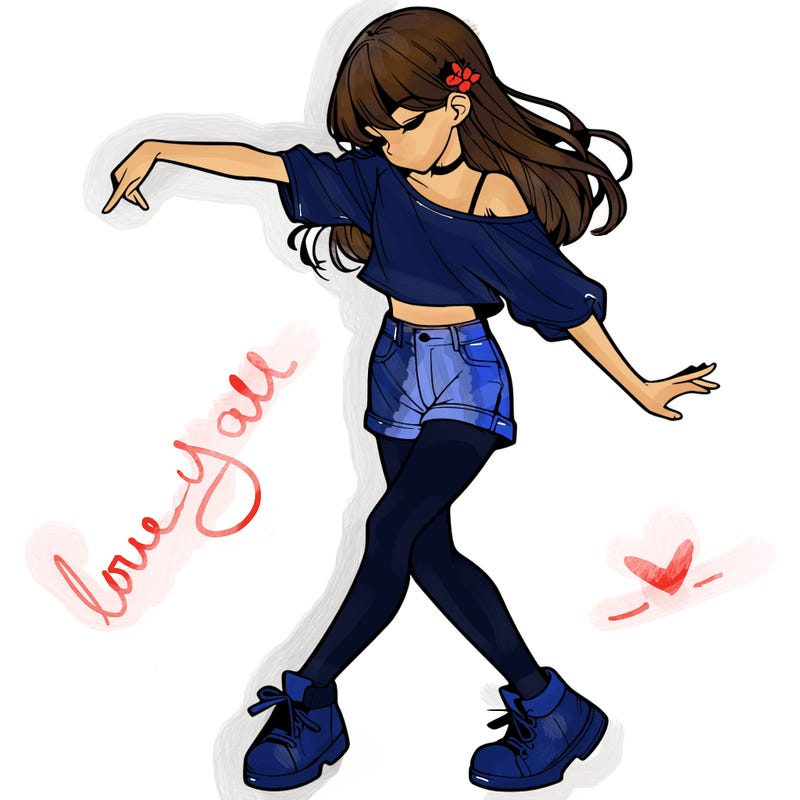 realistic girl danceing