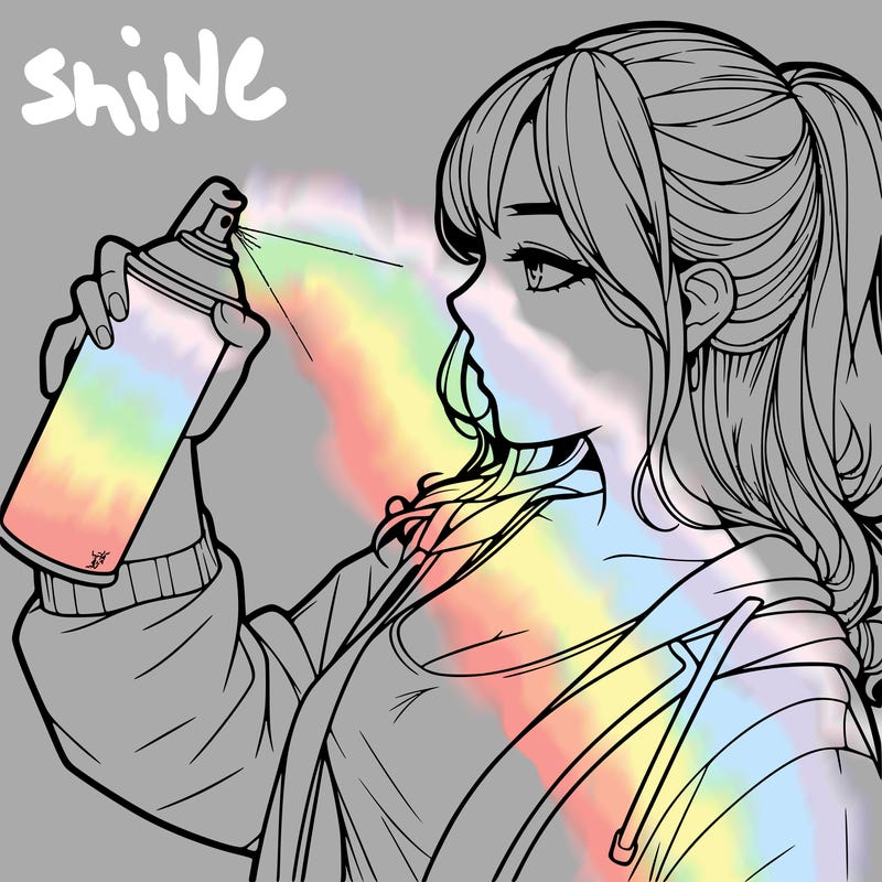 a realistic girl spray, painting