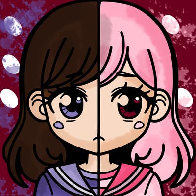 a split of a girl