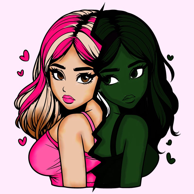 realistic girl split