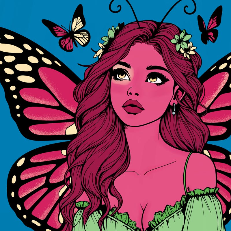 butterfly fairy realistic girl