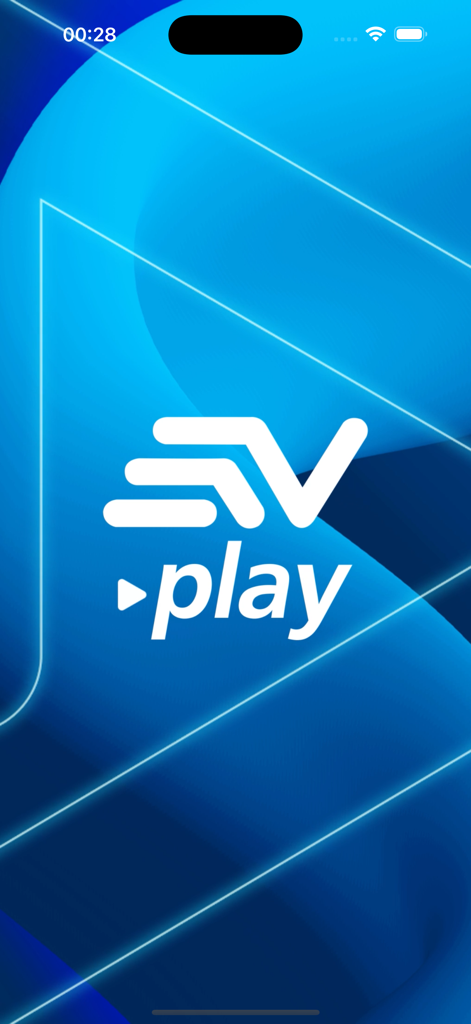 Ecuavisa Play - Pantalla de inicio de la aplicación Ecuavisa Play con el logo oficial sobre un fondo azul
