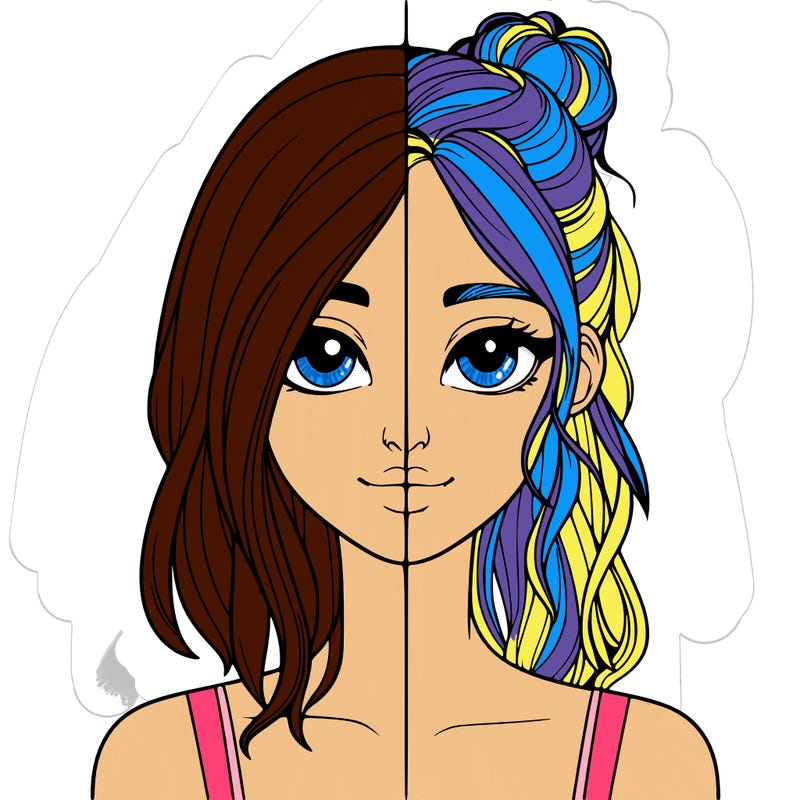 realistic girl split