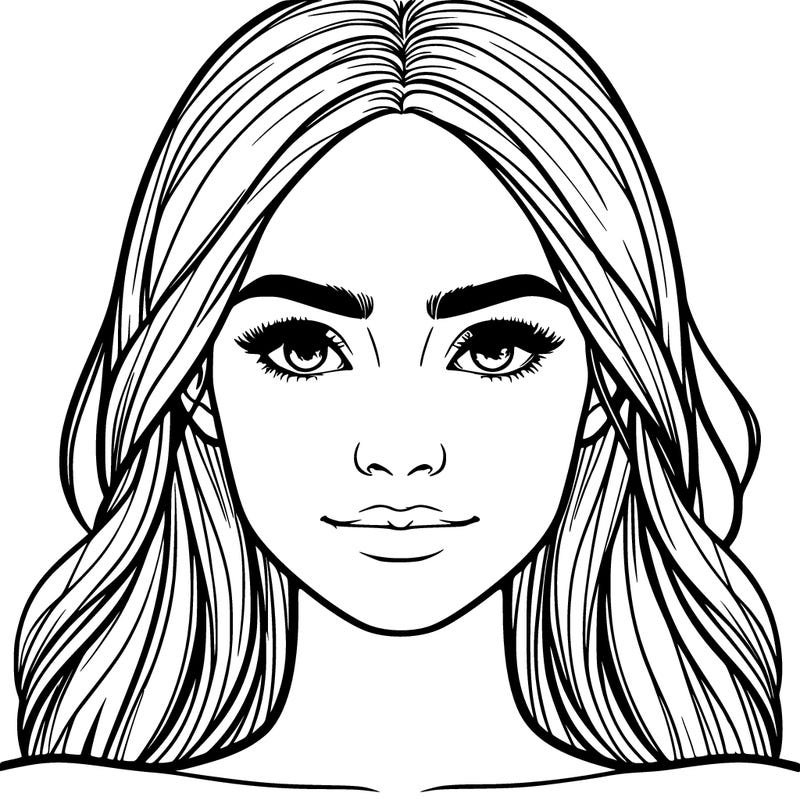 realistic woman front facing