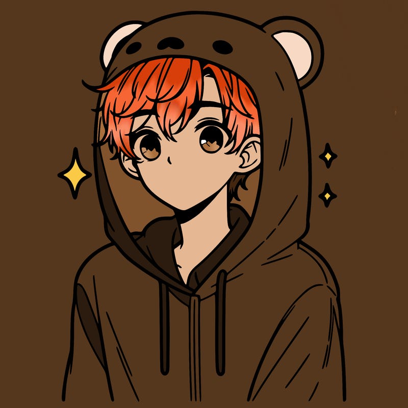 a 17 year old boy in a cute animal hoodie