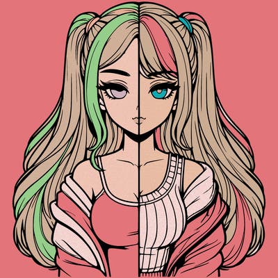 realistic girl split