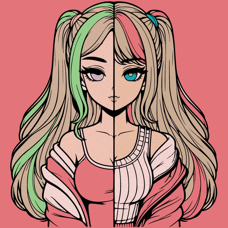 realistic girl split