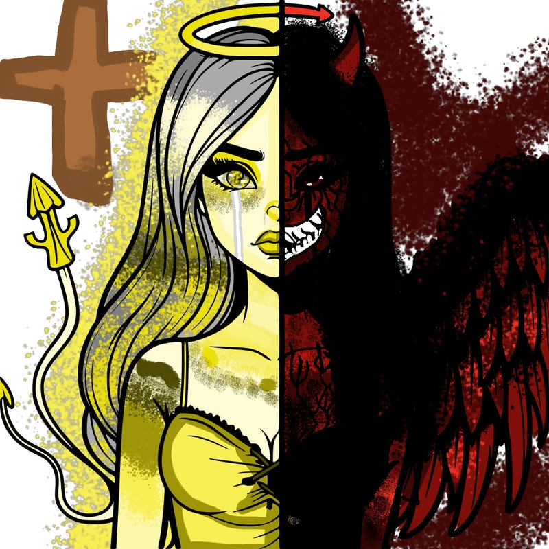 devil vs angel realistic girl