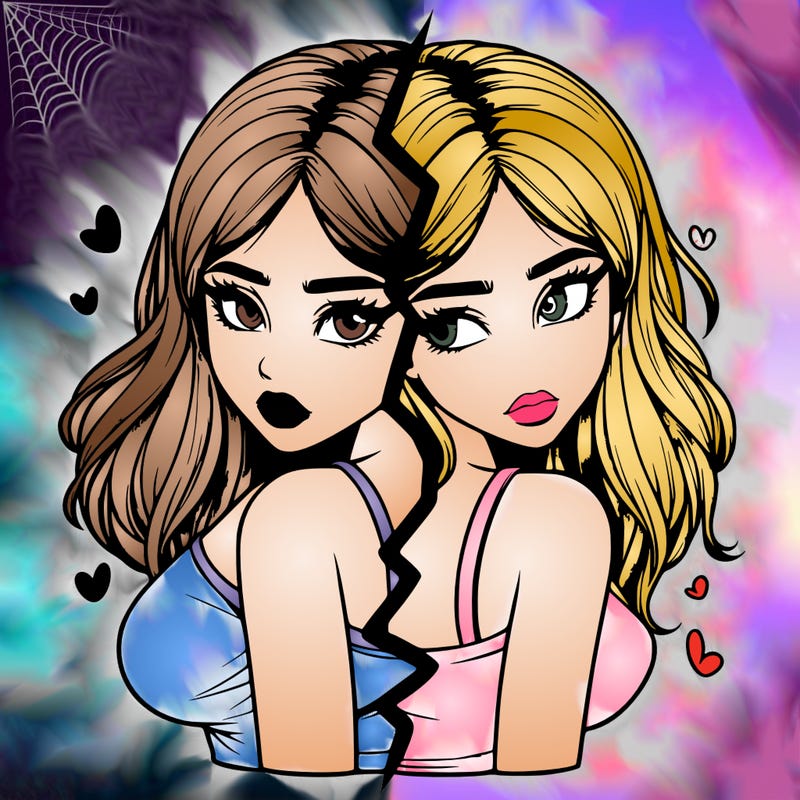 realistic girl split