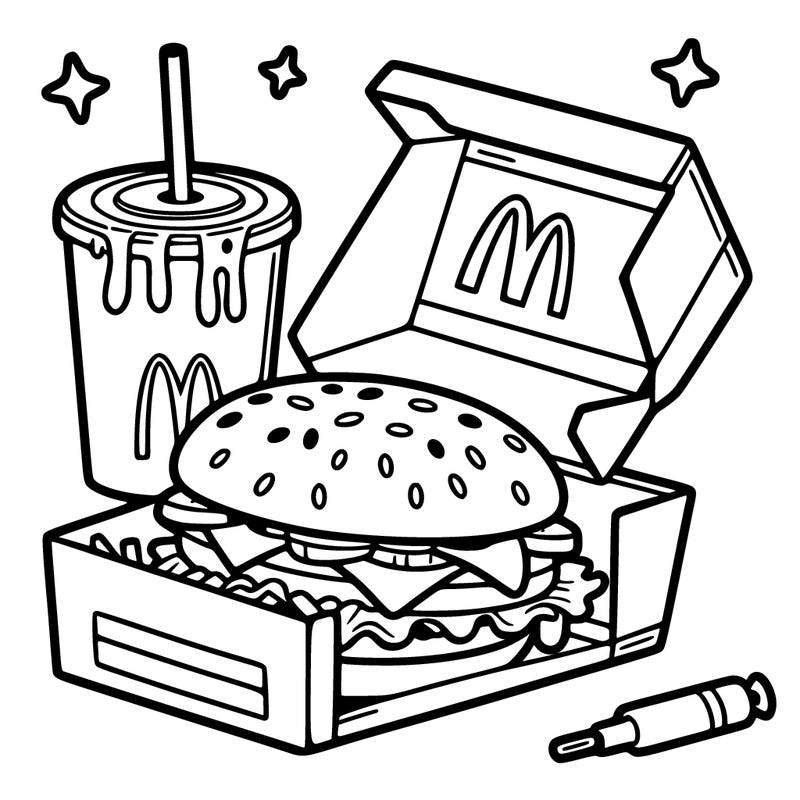 mcdonald's burger in the box