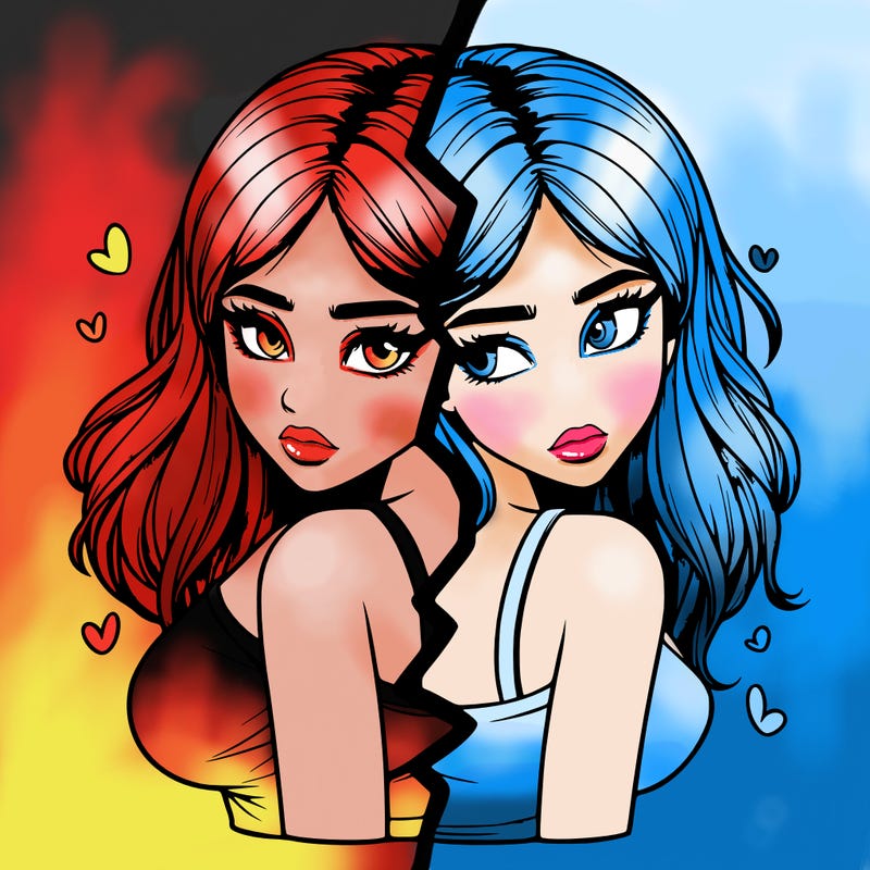 realistic girl split